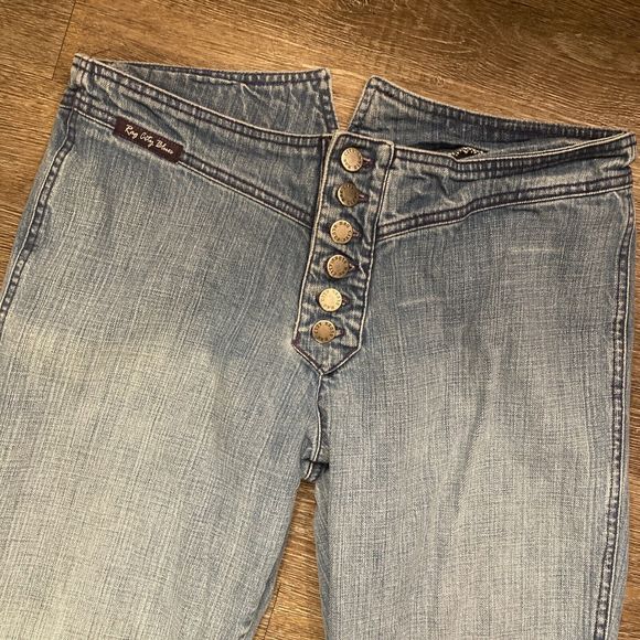 VTG 1980’s Rag City Blues Los Angeles High Waisted Jeans Sz 9/10 Button Fly - Picture 2 of 14